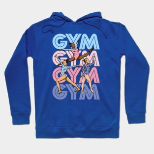 Retro GYM Gymnastics Girl Cartoon Gymnast Hoodie